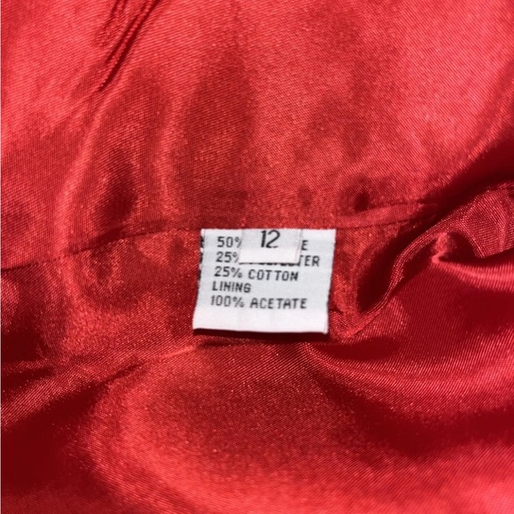 George Simonton 2PC Suit Jacquard Geometric Print Skirt & Jacket SZ 12 - Picture 12 of 14